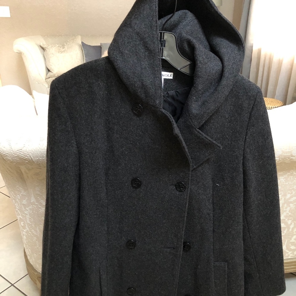 Dark Gray Women Coat - Picture 2 of 6